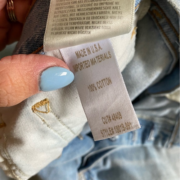 Citizens of Humanity McKenzie curved straight leg light wash distressed jeans 28 - Picture 4 of 11